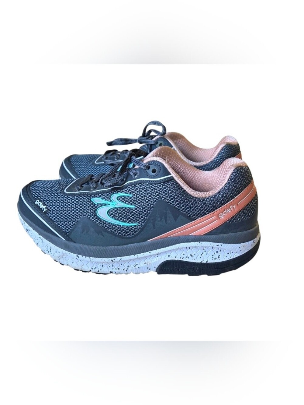 Gdefy Gravity Defyer Mighty Walk Women's Pain Relief Shoes Pink Gray Size 10.5